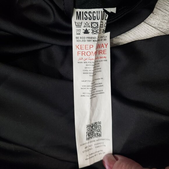 Missguided Bardot Black Satin Corset Top Off Shoulder Zipper Back Womens 6 - Picture 6 of 10